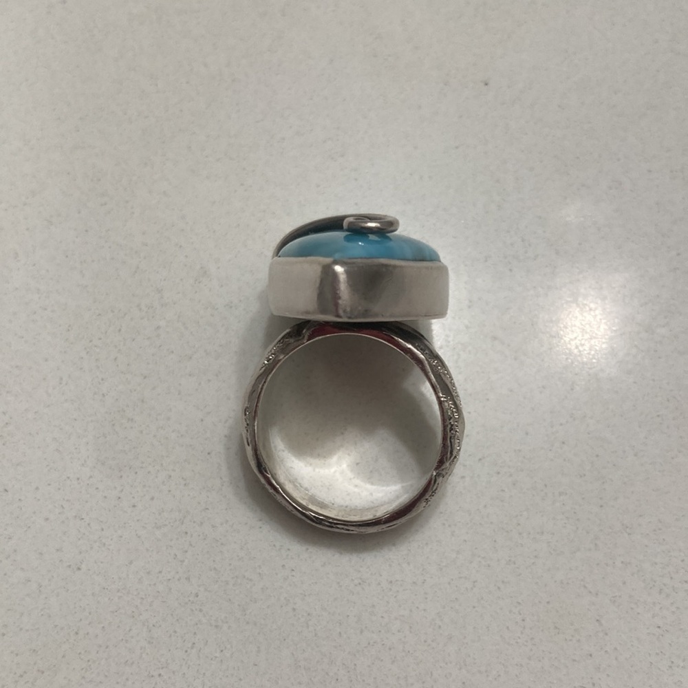 Larimar silver ring - Picture 3 of 4